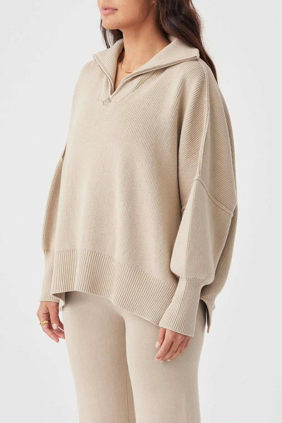 London Sweater Taupe - Kohl and Soda