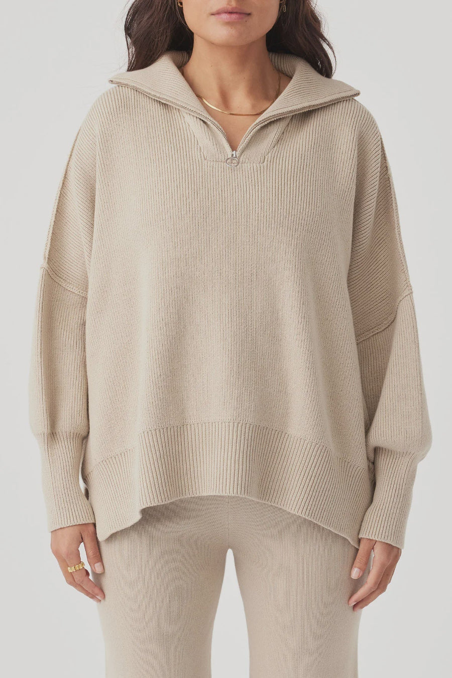 London Sweater Taupe - Kohl and Soda