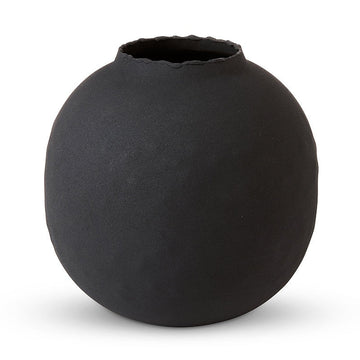 Sydney Black Textured Vase - Kohl and Soda