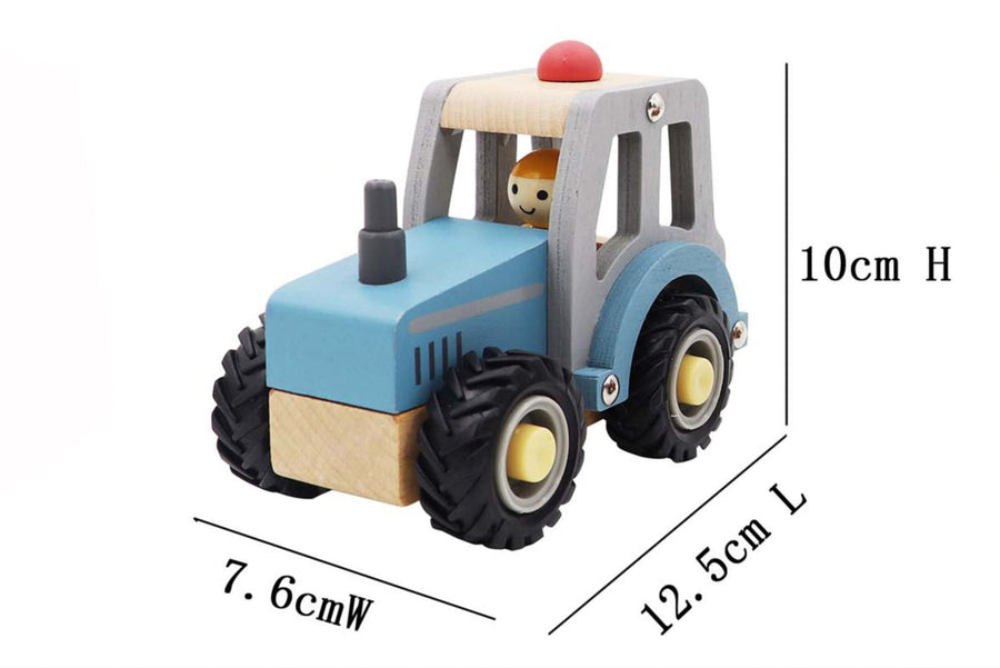 Calm & Breezy Tractor with Rubber Wheels - Blue - Kohl and Soda