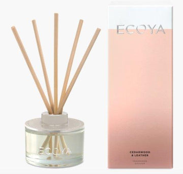 Shop Cedarwood & Leather Mini Reed Diffuser - At Kohl and Soda | Ready To Ship!