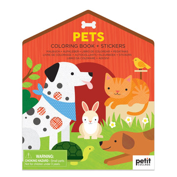 Colouring Book with Stickers - Pets - Kohl and Soda