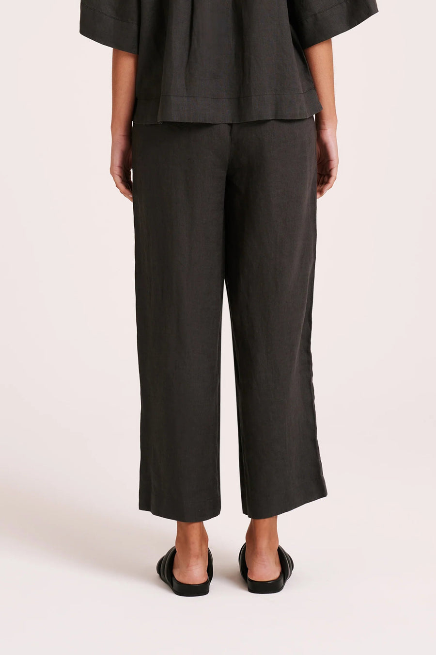 Lounge Linen Crop Pant - Kohl and Soda