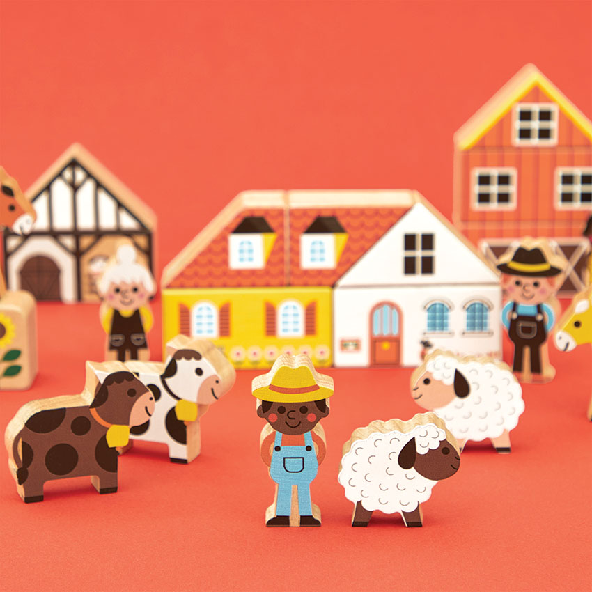 Janod Countryside Blocks Set