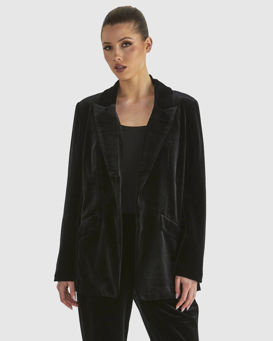 Mustang Sally Velvet Jacket Black
