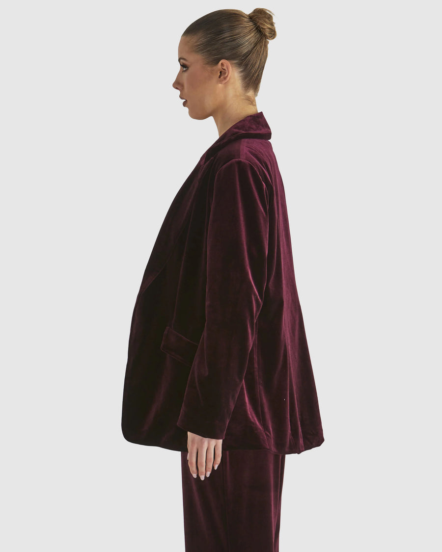 Mustang Sally Velvet Jacket Wine