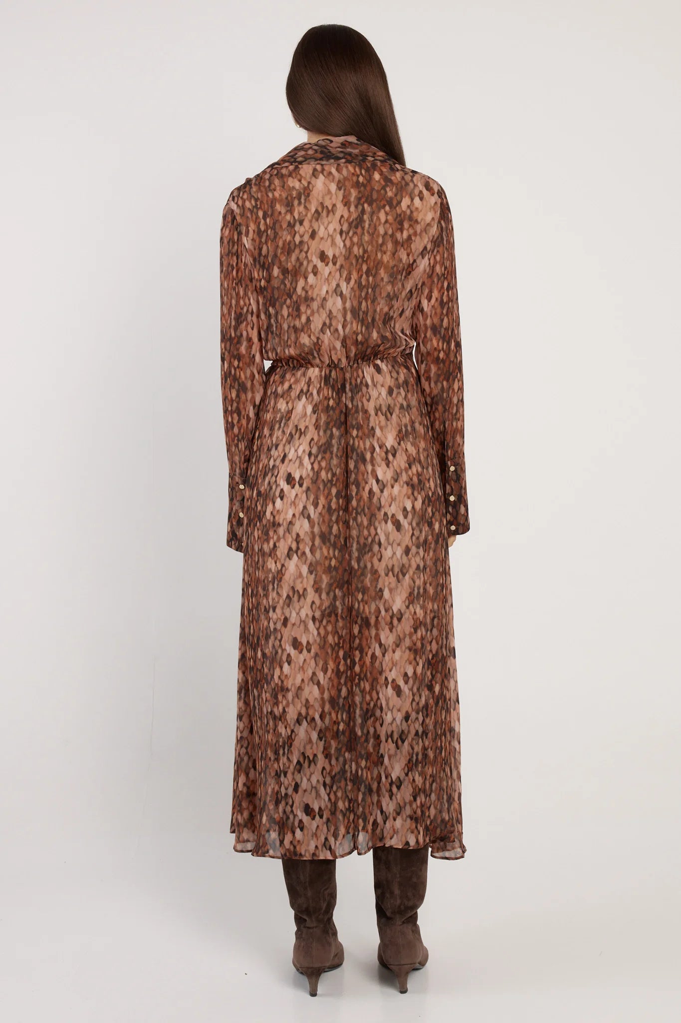 Isla Wrap Dress Snake Print