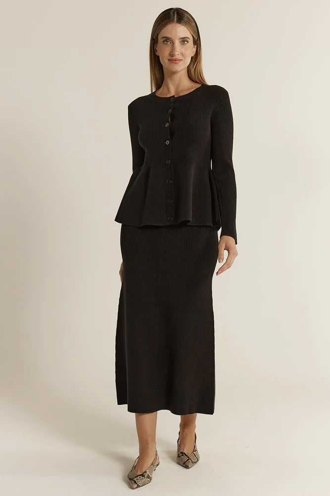 Vale Peplum Cardigan