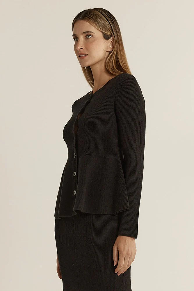 Vale Peplum Cardigan