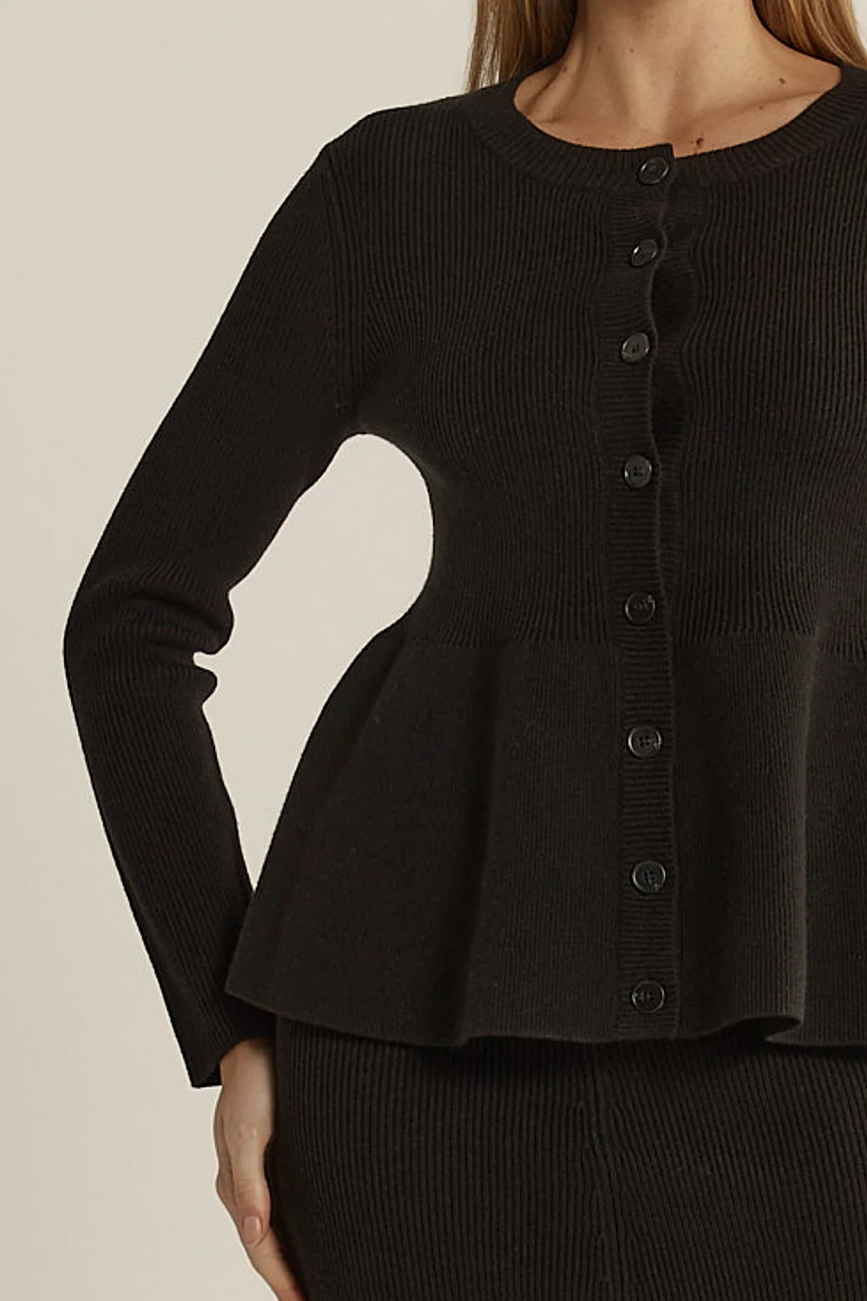 Vale Peplum Cardigan