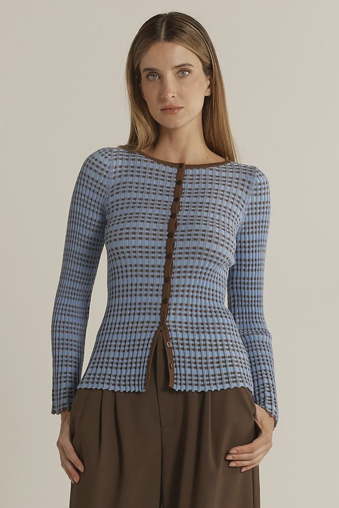 Nesta Check Knit Top