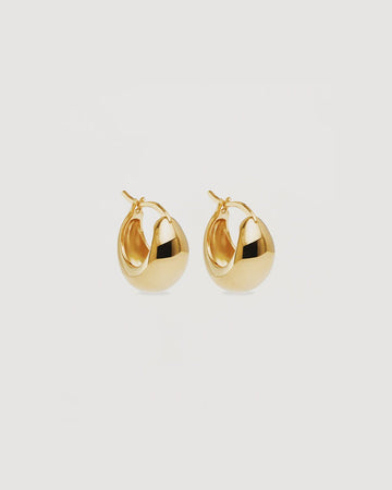 18k Gold Vermeil Sunkissed Small Hoops - Kohl and Soda