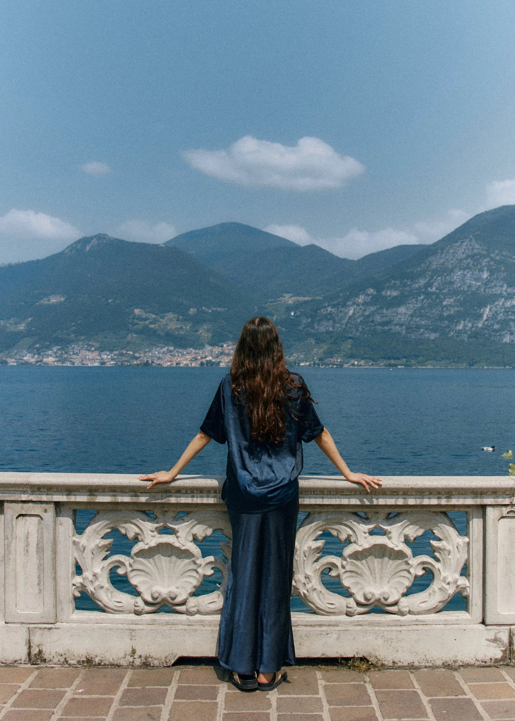 Jasper Satin Shirt Navy
