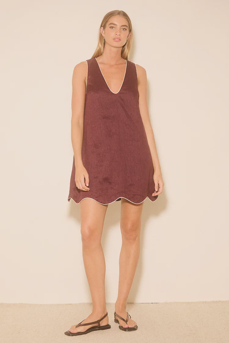 Aleria Mini Dress Plum