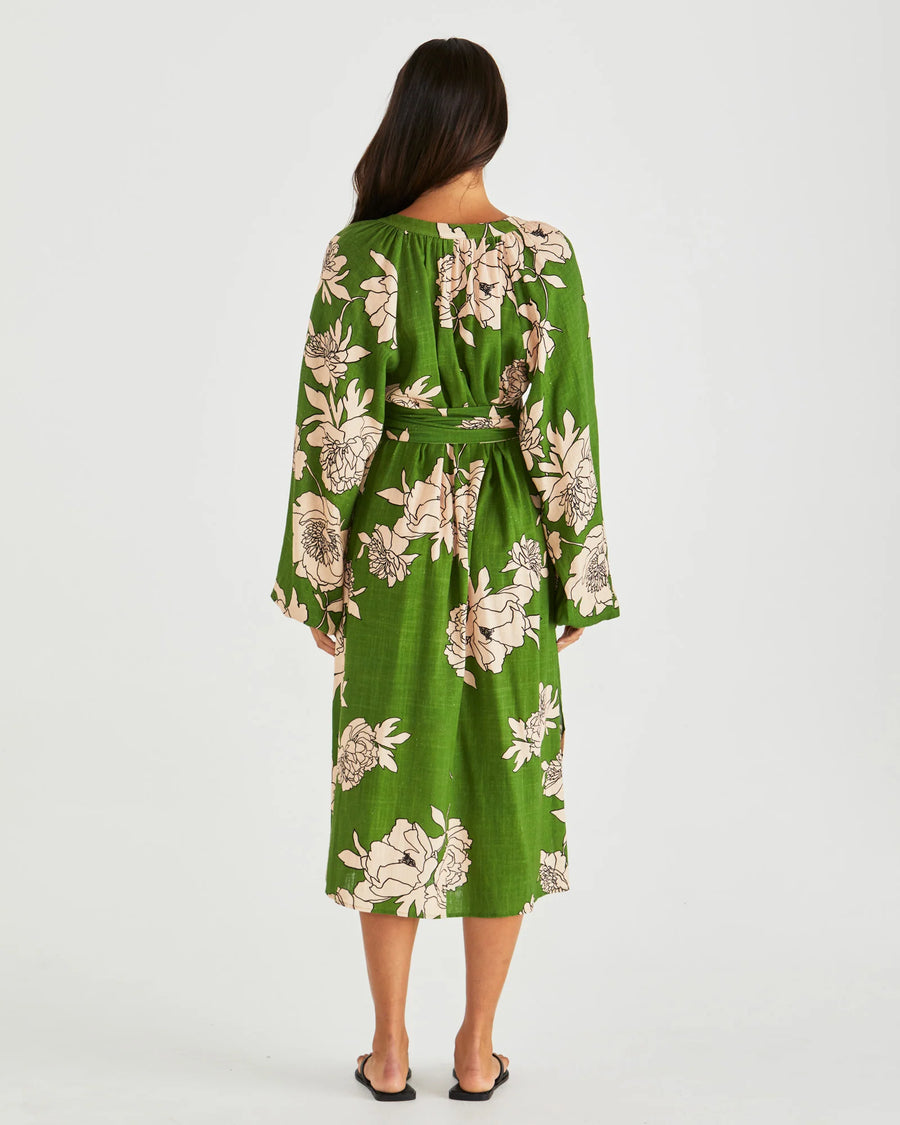 Antonie Obi Belt Dress - Moonflower