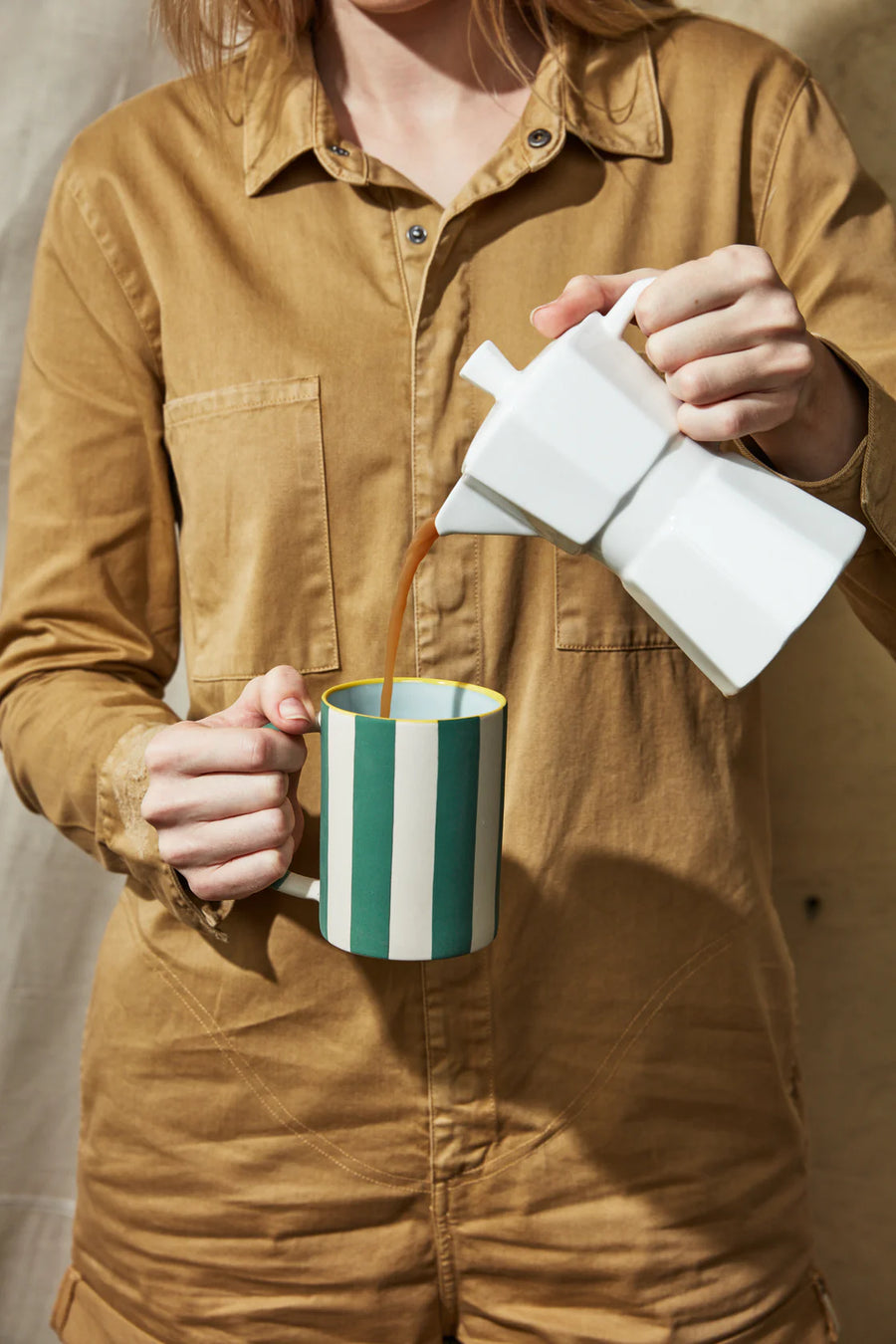 Happy Stripe Green Mug