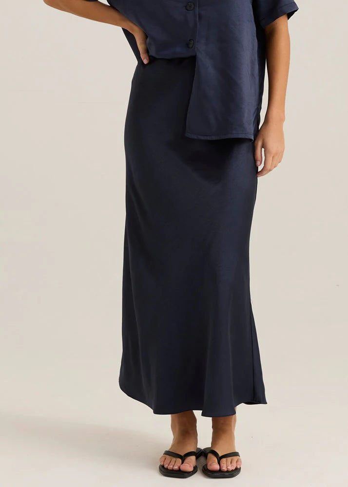 Jasper Slip Skirt Navy