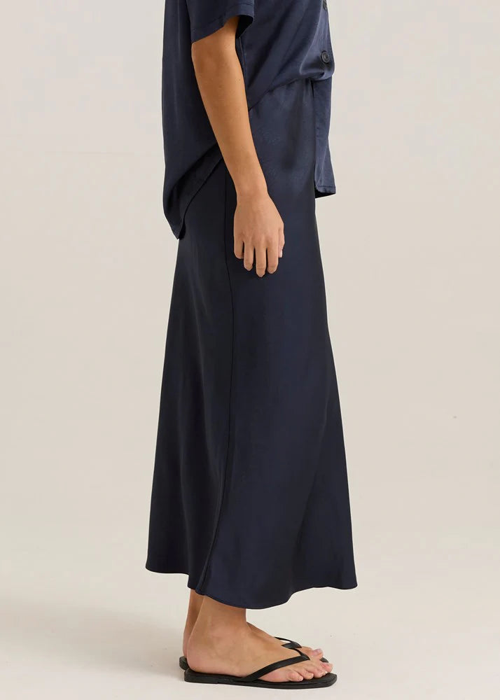 Jasper Slip Skirt Navy