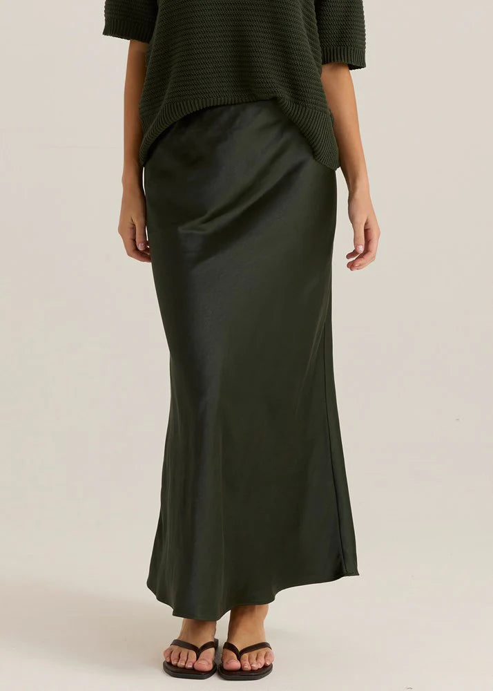 Jasper Slip Skirt Olive