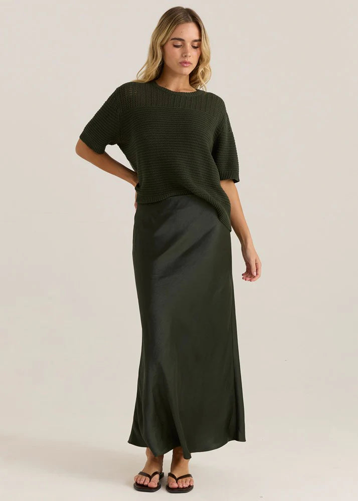 Jasper Slip Skirt Olive