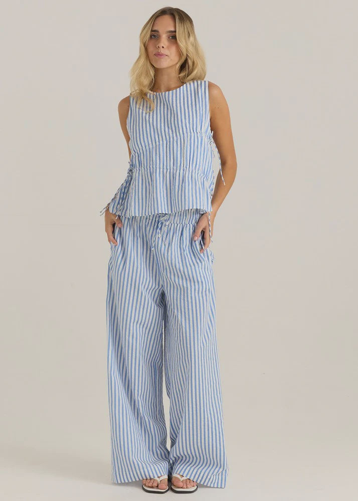 Aziza Pant Blue /White Stripe
