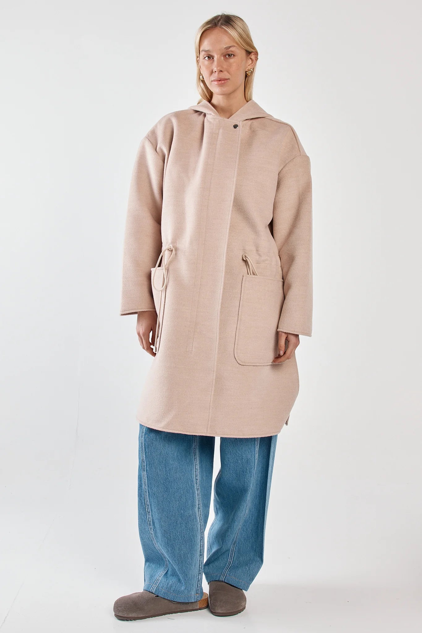 Maxi Hooded Coat Oat