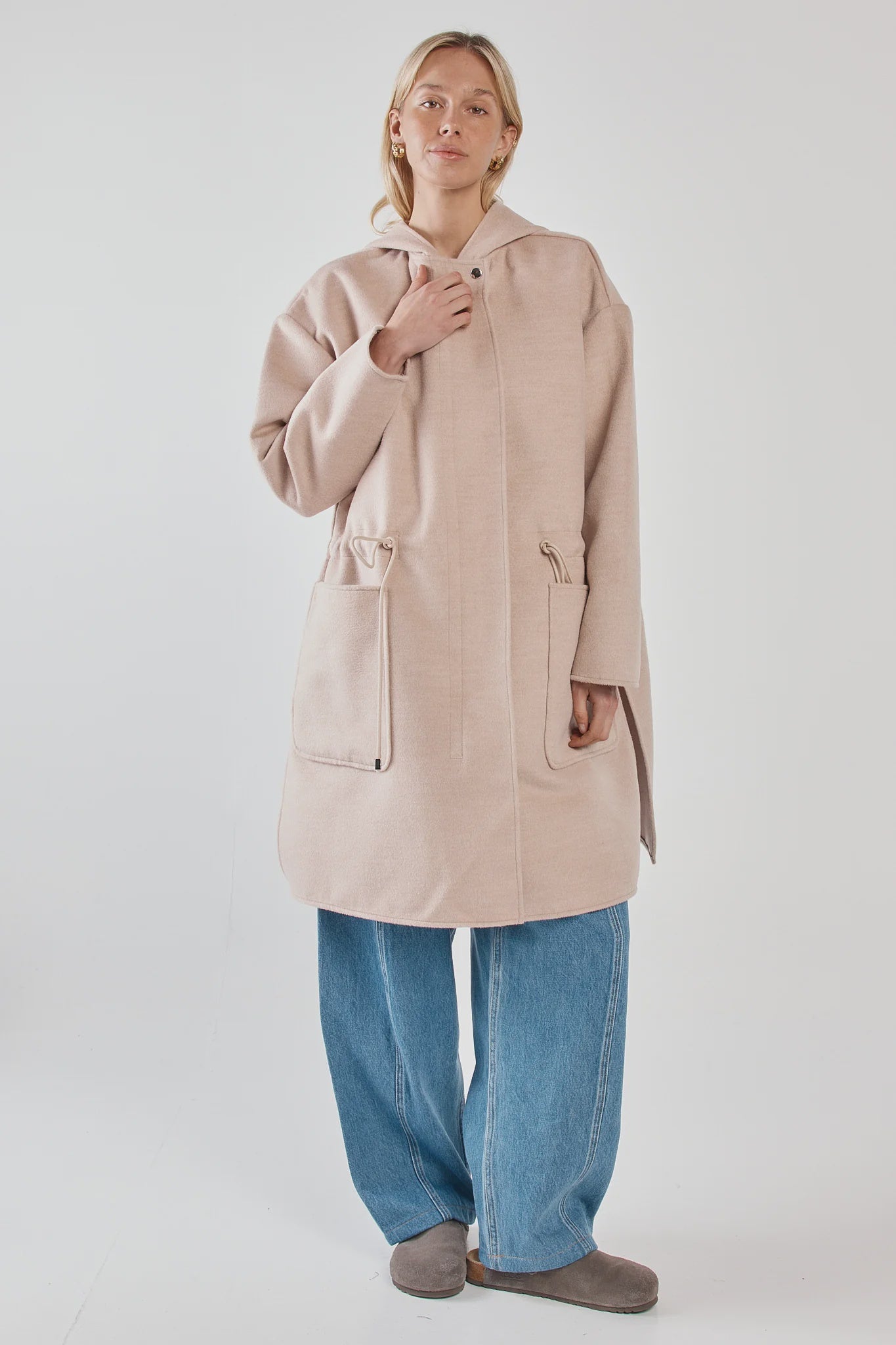 Maxi Hooded Coat Oat