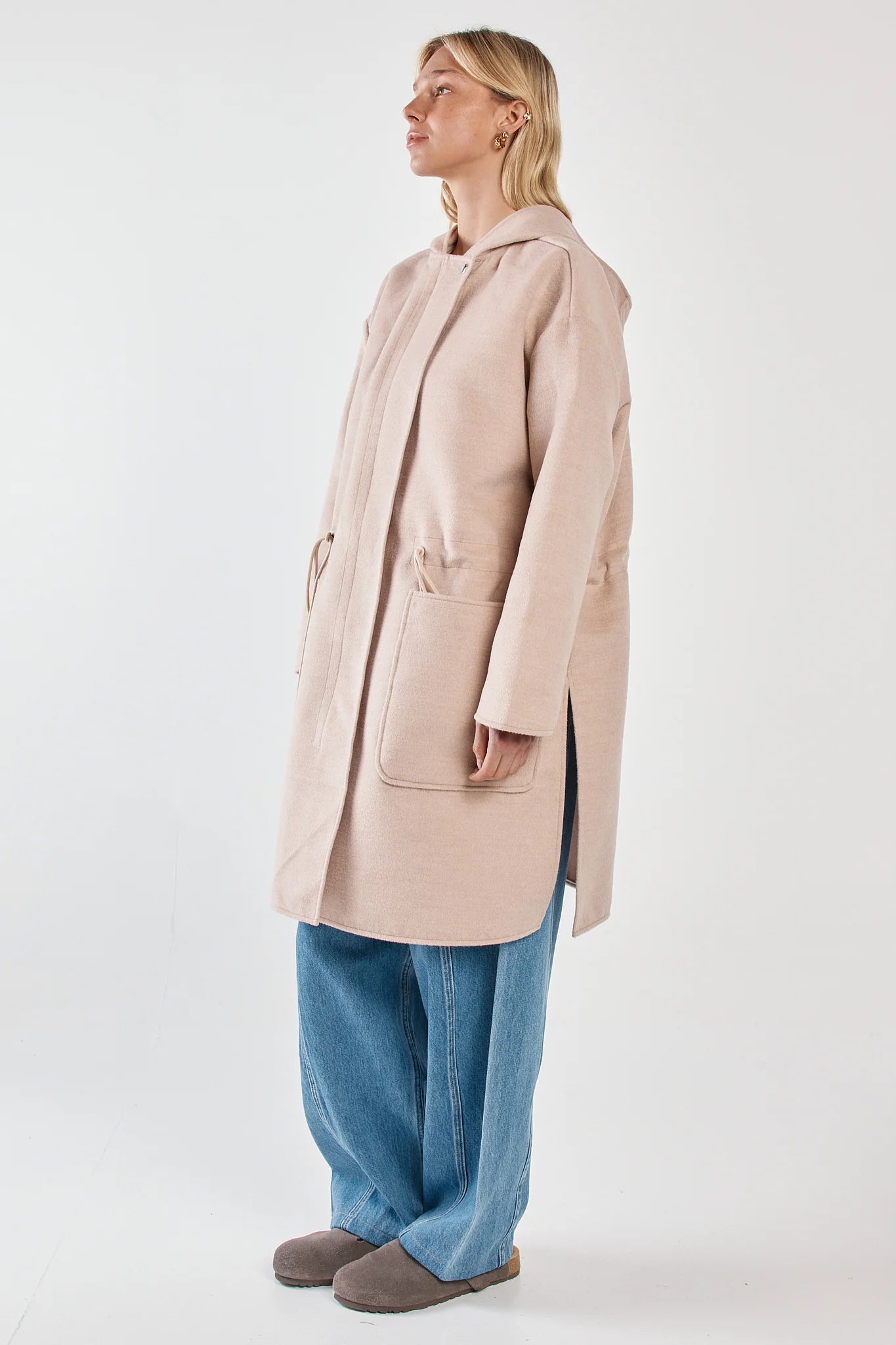 Maxi Hooded Coat Oat