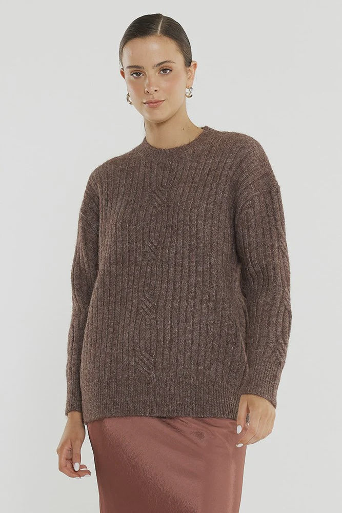 Kira Cable Jumper Dusty Rose