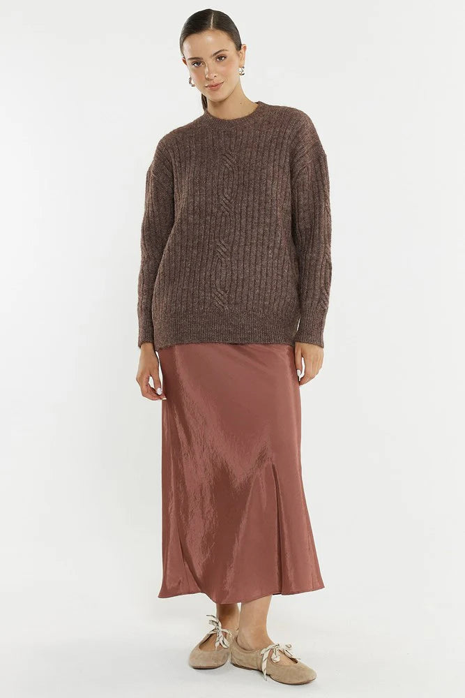 Kira Cable Jumper Dusty Rose