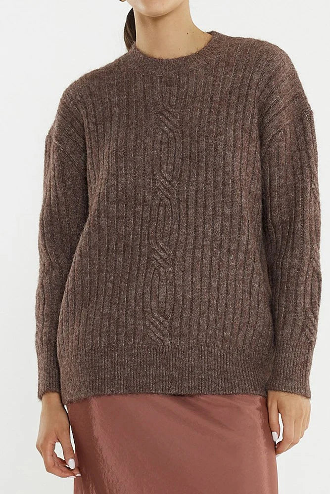 Kira Cable Jumper Dusty Rose