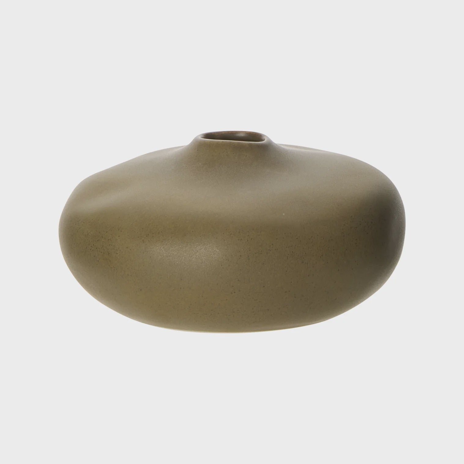 Linden Pebble Vase Reactive Olive