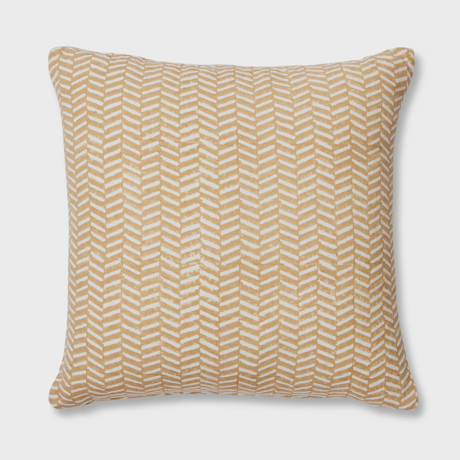 Kyra Ochre Block Print Cushion