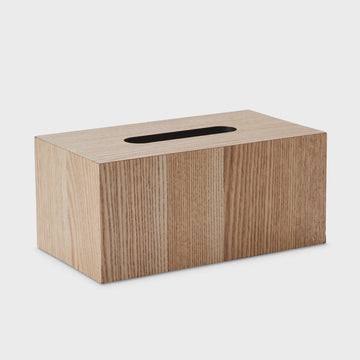 Skylar Oak Tissue Box Holder