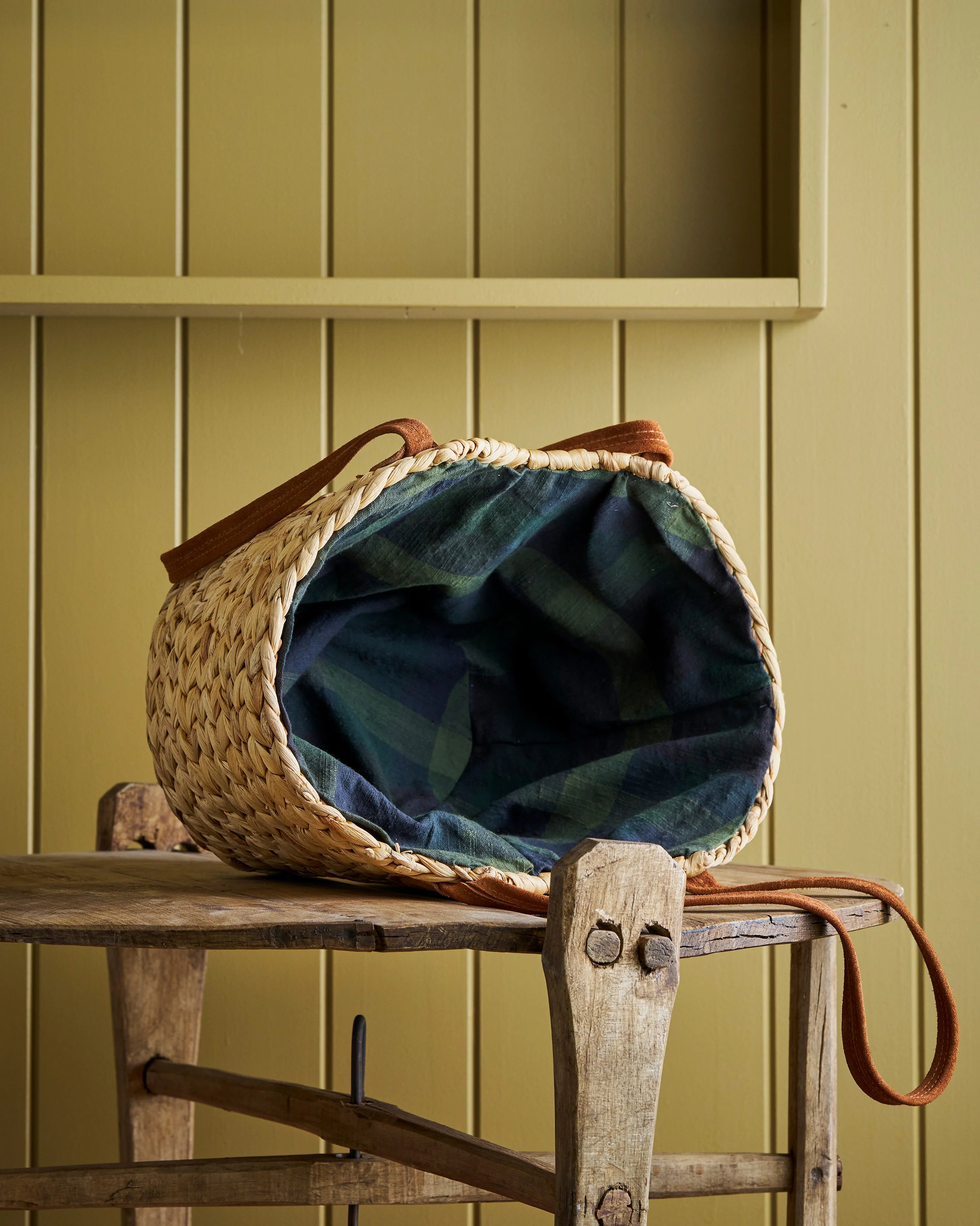 Market Lane Basket Tartan