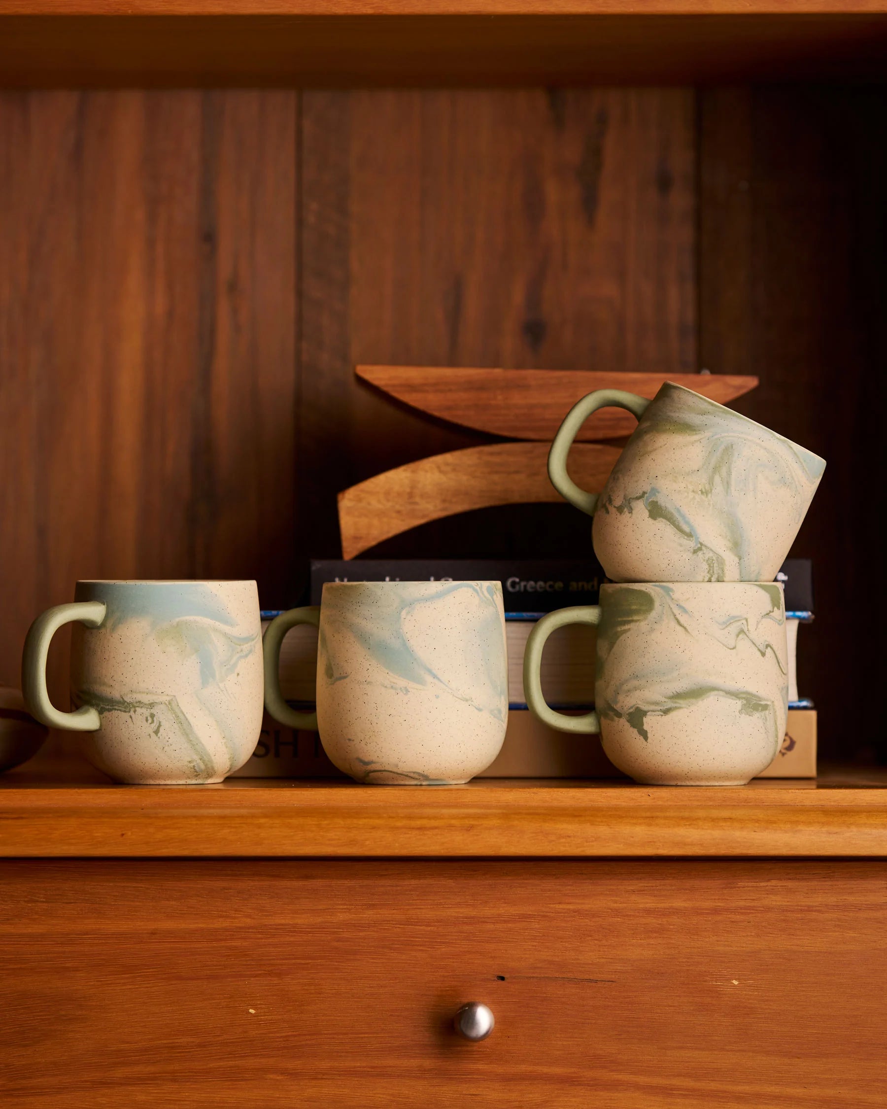 Jumble Mugs set of 4  in Azure