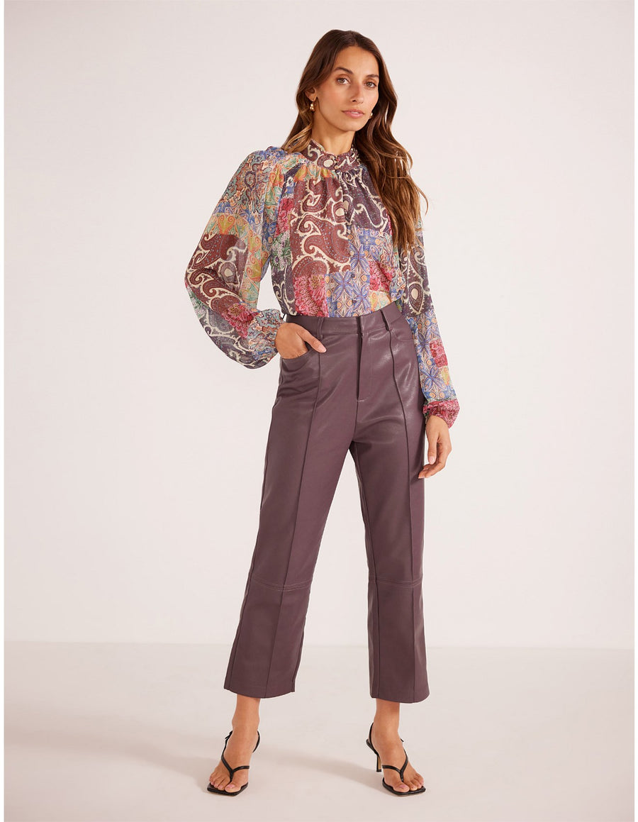 Ciana Button Down Blouse Paisley