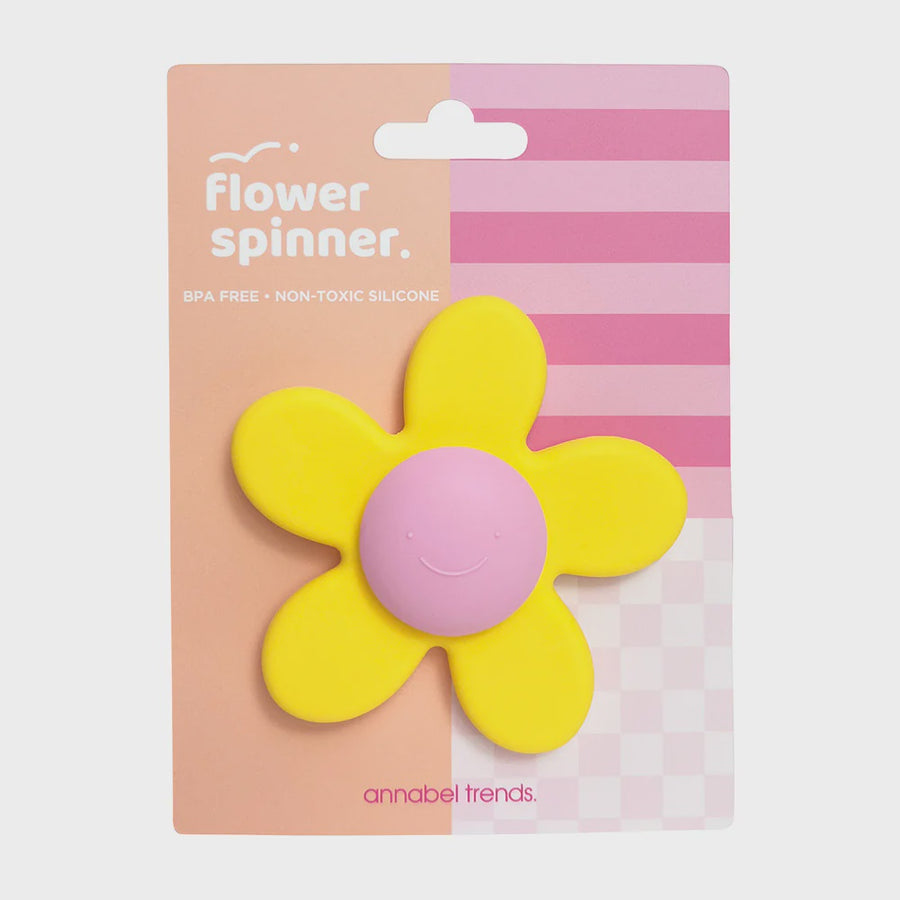 Silicone Flower Spinner - Yellow