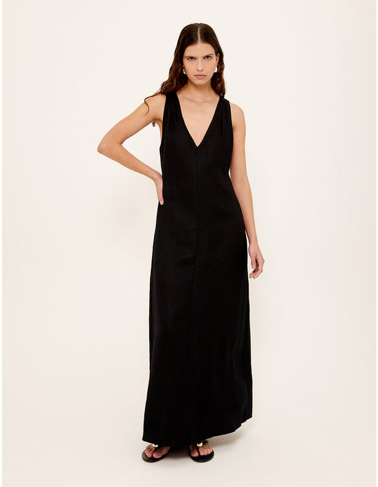 Sabine Cross Back Maxi Dress Black by – Kohl and Soda