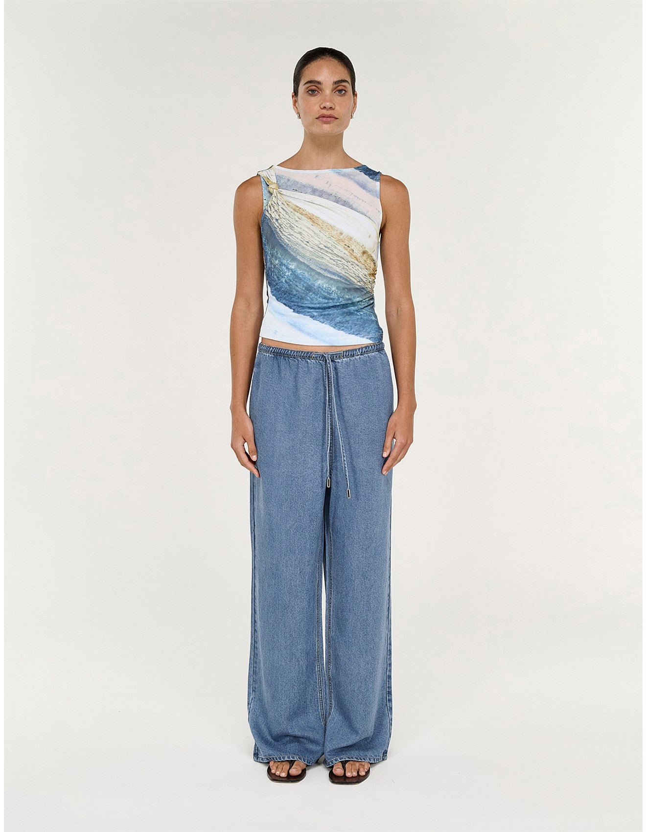 Talia Chambray Relaxed Pant