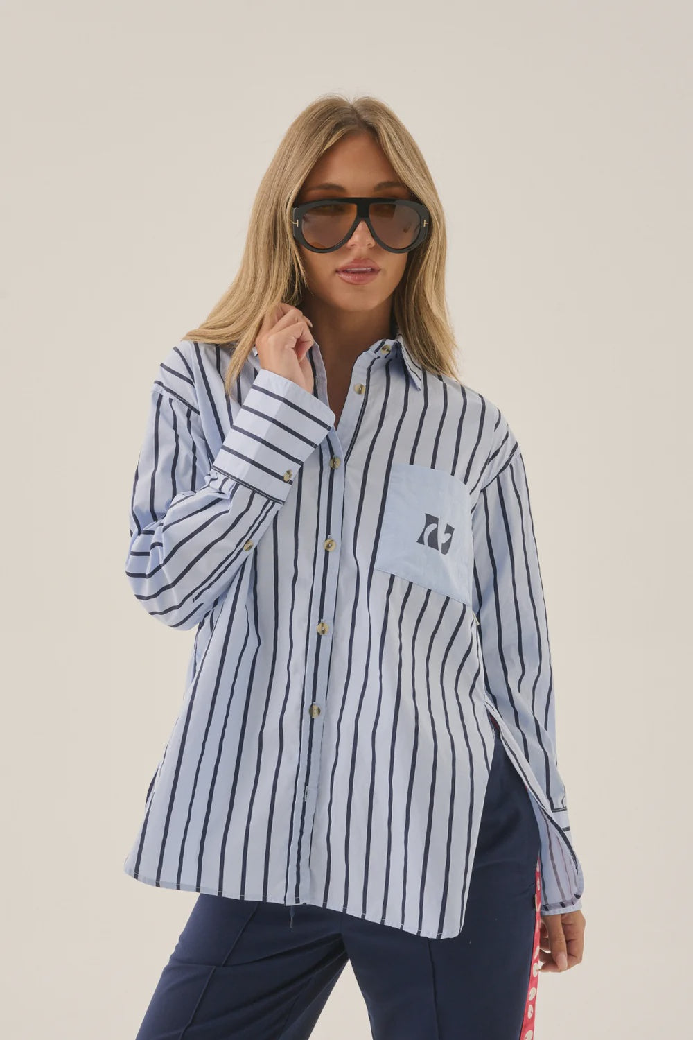 AJ Crest Palermo Shirt Sea Blue