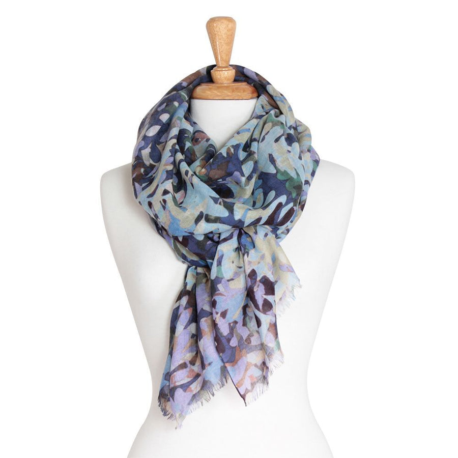 Frond Fern Print Merino Scarf