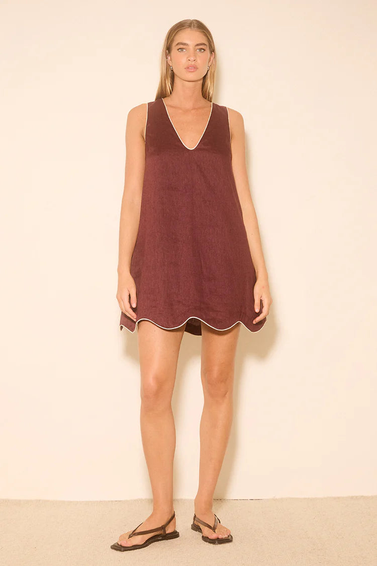 Aleria Mini Dress Plum