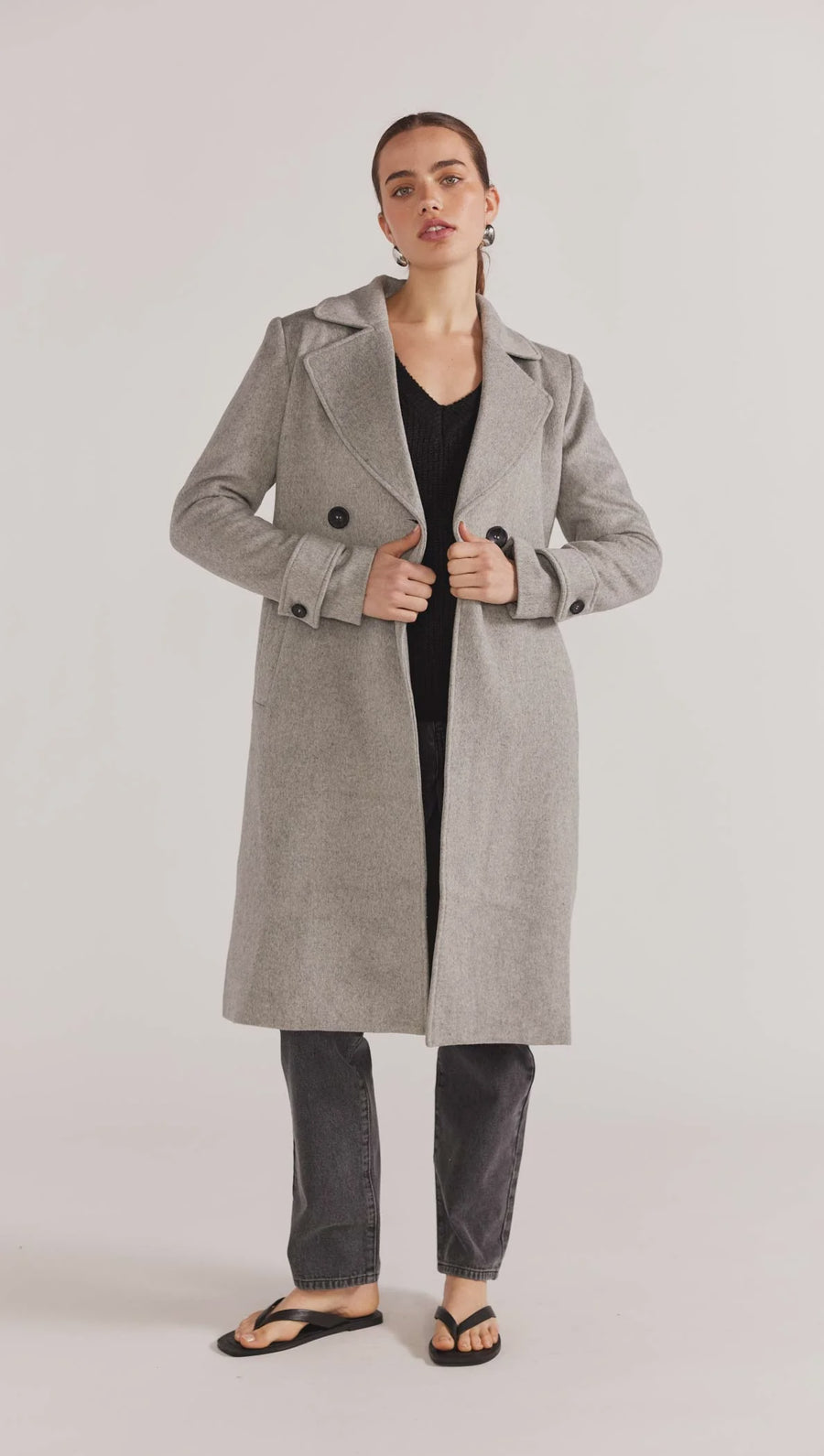 Reade Belted Coat Grey