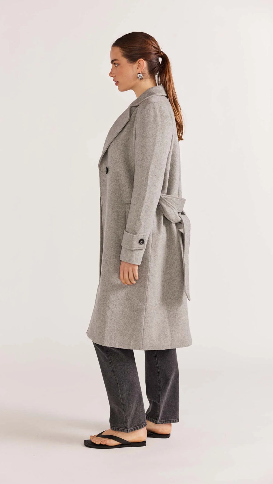 Reade Belted Coat Grey