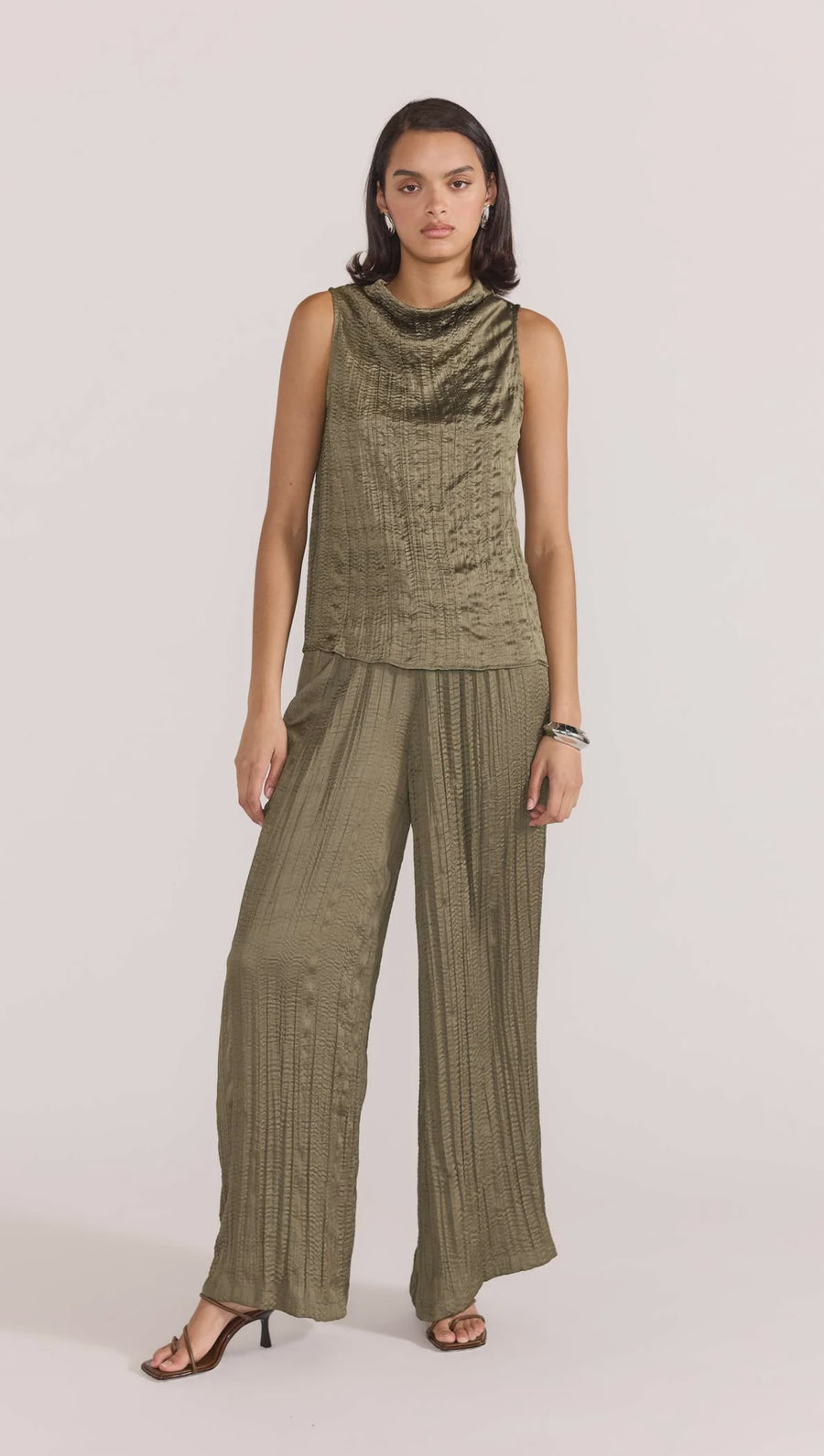 Thalia Drawstring Pants in Olive