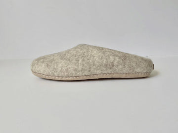 Grey Wool Slippers