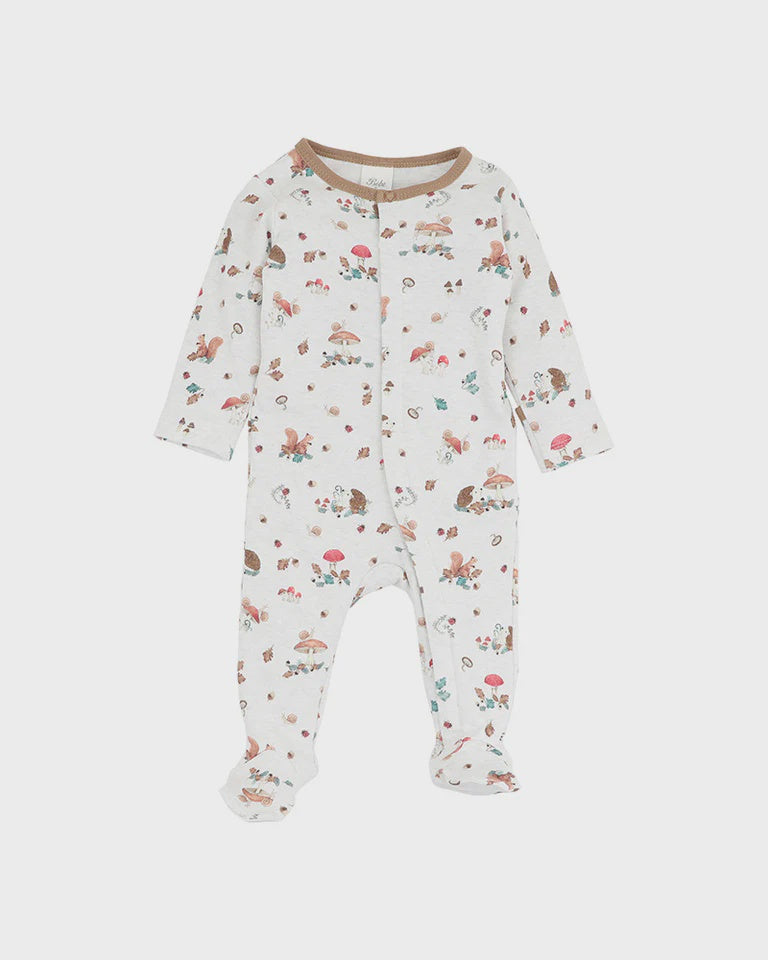 Toby LS Zip Print Onesie
