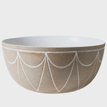 Large Bowl / Natural Entertainer - Etching