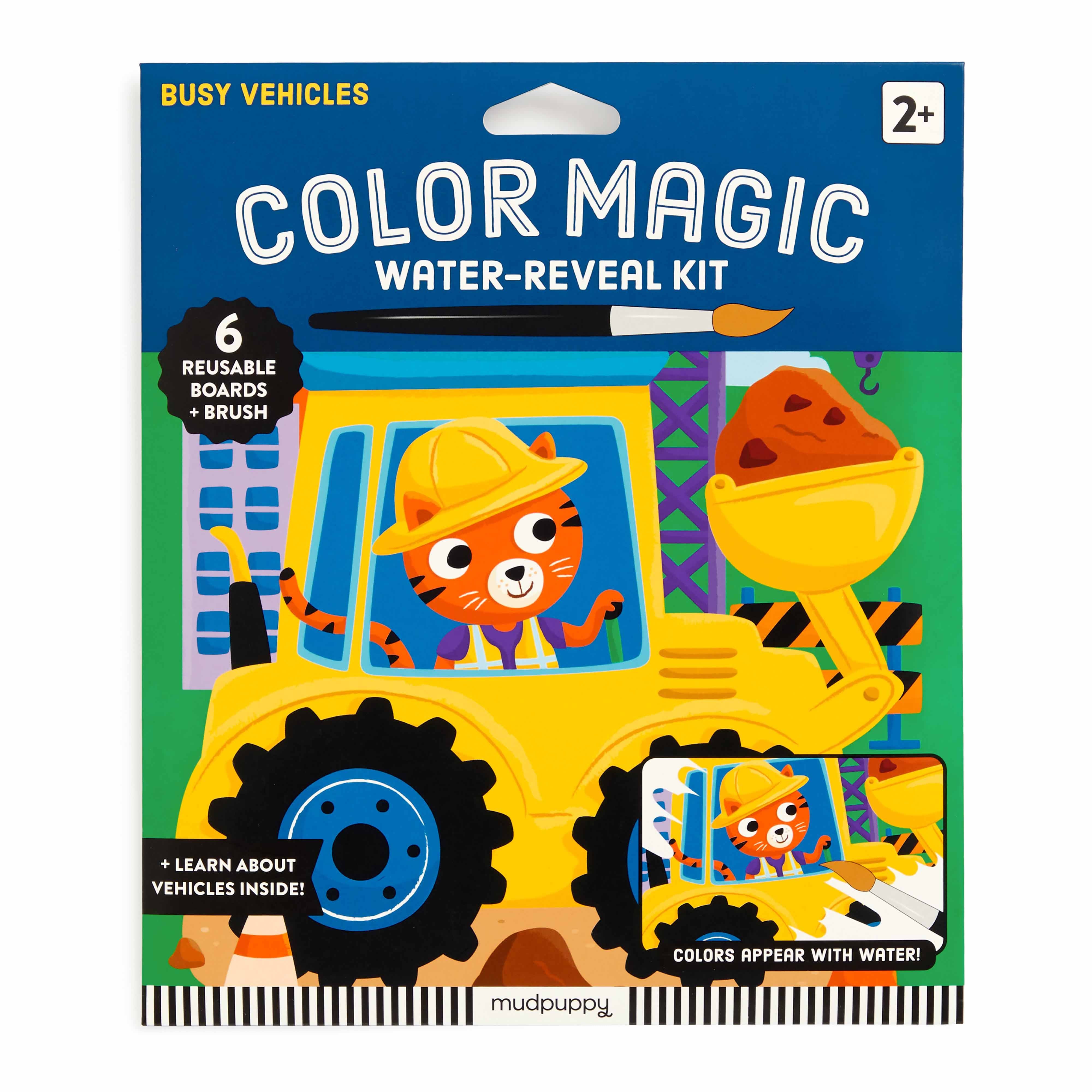 Busy Vehicles Colour Magic Water Reveal Kit